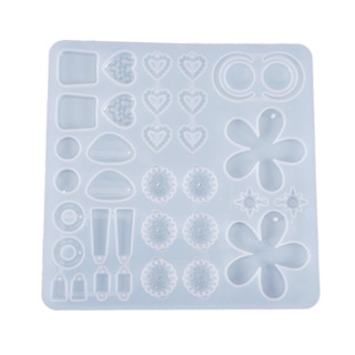 flgo Earrings Danglers Casting Silicone Mould DIY Pendants Crystal Epoxy Resin Mold