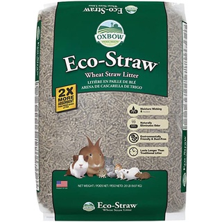 oxbow​ Eco-Straw​ ฟางข้าวอัดเม็ด​ สำหรับใส่ห้องน้ำสัตว์เลี้ยง​ ขนาด​ 3.63 kg.