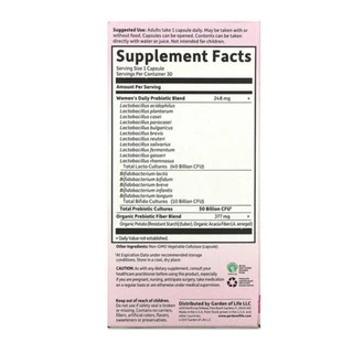 Probiotic Garden of life Dr. Formulated Women's, 50 Billion, 30 Vegetarian Capsules(พร้อมส่ง)