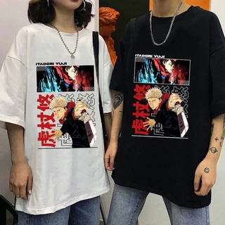 เสื้อยืดแขนสั้น พิมพ์ลายอนิเมะ Jujutsu Kaisen Yuji Itadori แฟชั่นฤดูร้อน สําหรับผู้ชาย