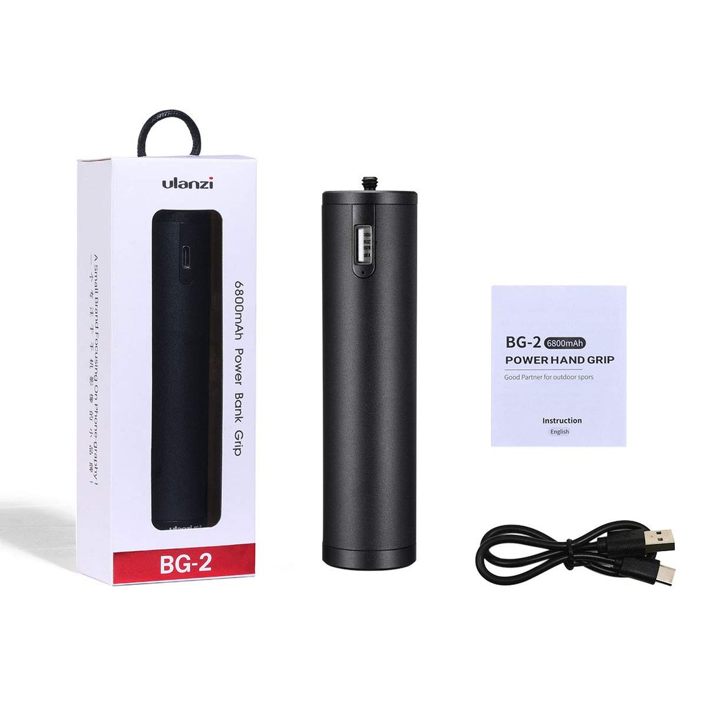 Ulanzi BG-2 6800mAh Po-wer Bank มือจับ 1/4 นิ้วสกรู USB Type-C ชาร์จพอร์ตอลูมิเนียมอัลลอยด์ #8