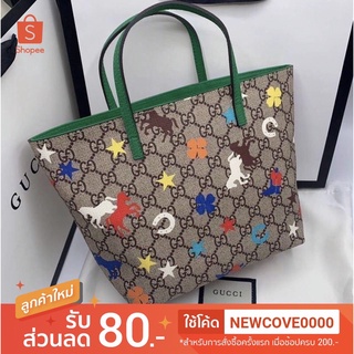 ✪กระเป๋า Gucci Tote Kid กุชชี่ลายม้า สินค้าพร้อมถุงกระดาษ การ์ด ใบเสร็จ มีเก็บปลายทาง