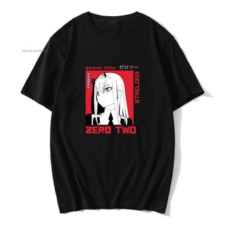 เสื้อยืดลําลอง แขนสั้น พิมพ์ลายการ์ตูนอนิเมะ Darling In The Franxx Zero TWO Kawaii ทรงหลวม สไตล์ญี่ปุ่น เหมาะกับฤดูร้อน