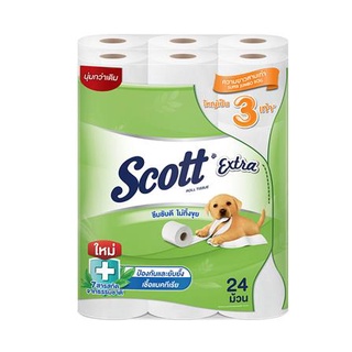 ทิชชู่ กระดาษชำระ SCOTT EXTRA SP JUMBO ROLL แพ็ก 24 ชิ้น กระดาษชำระ