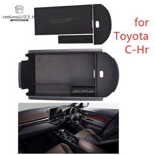 Car Styling Accessories Plastic Interior Armrest Storage Box Organizer Case Container Tray for Toyota C-Hr Chr 2016 2017 2018 Black