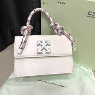 OFF-WHITE C/O VIRGIL ABLOH GUMMY JITNEY CROSS ARROWS LEATHER SHOULDER BAG WHITE NO COLOR กระเป๋าถือ คล้องไหล่ ออฟไวท์