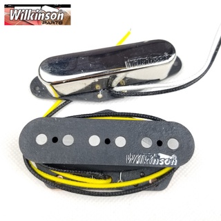 Tl Wilkinson WVT Alnico5 Tele Pickups ปิ๊กอัพ คอ และสะพานสาย ปิ๊กอัพ กีตาร์ไฟฟ้า โครเมี่ยม สีเงิน ผลิตในเกาหลี