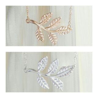 (necklace) Olive leaf necklace สร้อยคอใบมะกอก 🌿