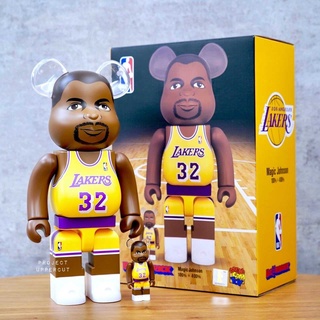 BE@RBRICK 400%+100% NBA : Magic Johnson (Los Angeles Lakers) [New]