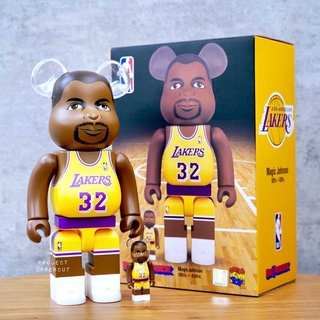 BE@RBRICK 400%+100% NBA : Magic Johnson (Los Angeles Lakers) [New]