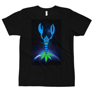 ขายดี!ขายดี เสื้อยืดลําลอง แขนสั้น พิมพ์ลาย Blue Lobster 420 Stoner Heart Chakra BDgmnd28CBgodl39S-5XL