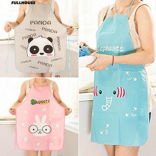 ₳ การ์ตูนที่น่ารักกันน้ำผ้ากันเปื้อนห้องครัวร้านอาหารทำอาหาร aprons Bib