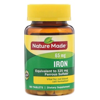 Nature Made, Iron, 65 mg [ 180 Tablets ] Natures Bounty, Gentle Iron, Now Foods, Iron, Solgar, Chelated Iron