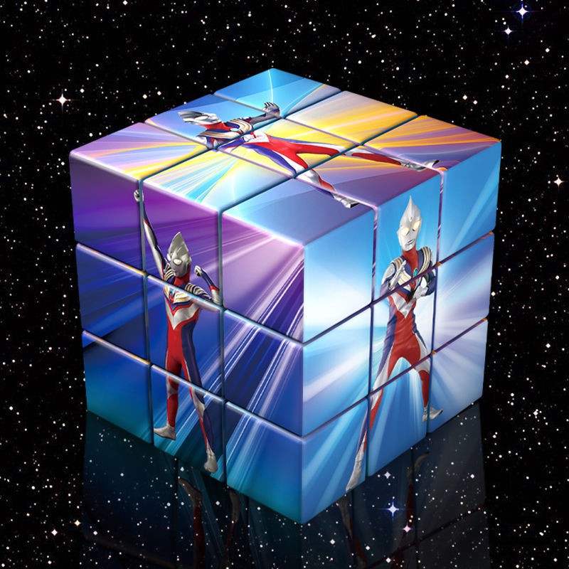ลูกบาศก์ของเด็กลูกบาศก์ของรูบิค﹍ Tiga Ultraman Rubik’s Cube Original ...