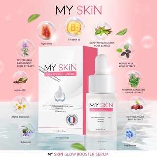 ส่งฟรี 1 แถม 1(สบู่ 99 บ)My Skin เซรั่มหน้าเงา สูตรลับจากฝรั่งเศส ผิวเงา