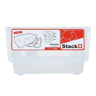 กล่องรองเท้า STACKO 5655 20x33x11.5 ซม. สีขาว SKU: 1010419