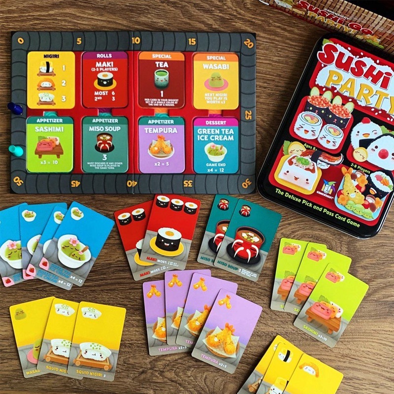 【Ready Stock】Sushi GO Party Game Sushi Go Card Game เกมการ์ดเกมของเล่นสำหรับครอบครัว #4