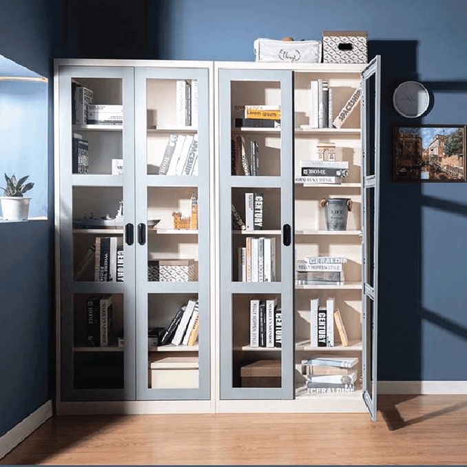 ซื้อคู่ถูกกว่า Kiosk ตู้เหล็กบานเปิดกระจกสูง ตู้หนังสือ MAX-052 ส่งฟรีทั่วประเทศ