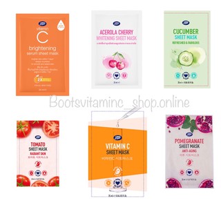 🍊NEW🍊sheet Mask “บู๊ทส์ ชีท มาสก์” มีหลากหลายสูตรให้ได้ลองใช้ดูสูตรใหม่อิมพอร์ตตรงจากประเทศเกาหลีใต้