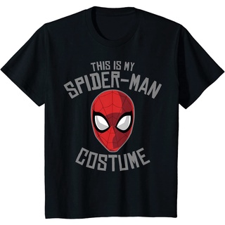 เสื้อยืด ผ้าฝ้ายแท้ ระบายอากาศได้ดี พิมพ์ลาย Marvel Spider Man เครื่องแต่งกายฮาโลวีน คุณภาพสูง