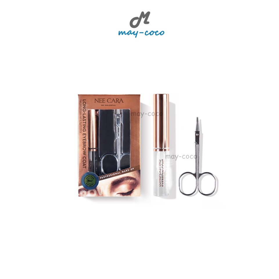 ถูก/แท้/มีไลฟ์ เจลปัดคิ้ว Nee Cara Long Lasting Eyebrow Coat เจลใสปัดคิ้ว มาสคาร่าจัดทรงคิ้ว ปัดคิ้ว