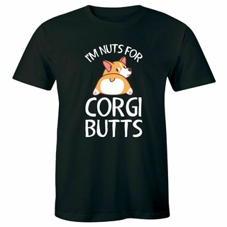 เสื้อยืดแฟชั่น - ขายดีที่สุดฉันถั่วสําหรับ Corgi Butts ผู้ชายผ้าฝ้ายเสื้อยืดสุนัขคนรักตลกทีเจ้าของส