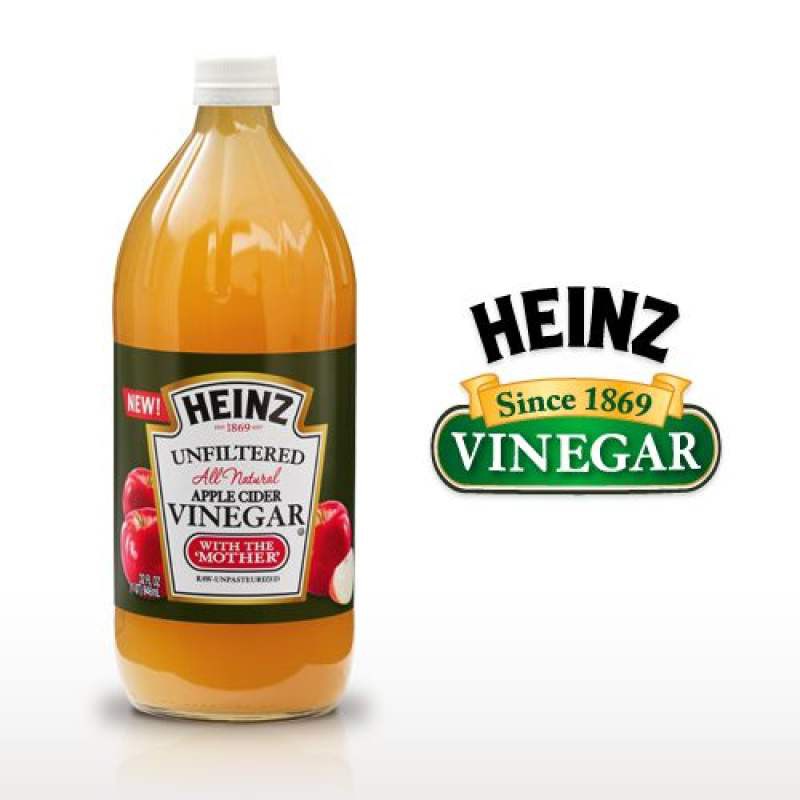 ไฮนซ์น้ำส้มสายชูหมักจากแอปเปิ้ลชนิดไม่ผ่านการกรอง with mother 946มล. Heinz Unfiltered Apple Cider Vinegar 946ml.