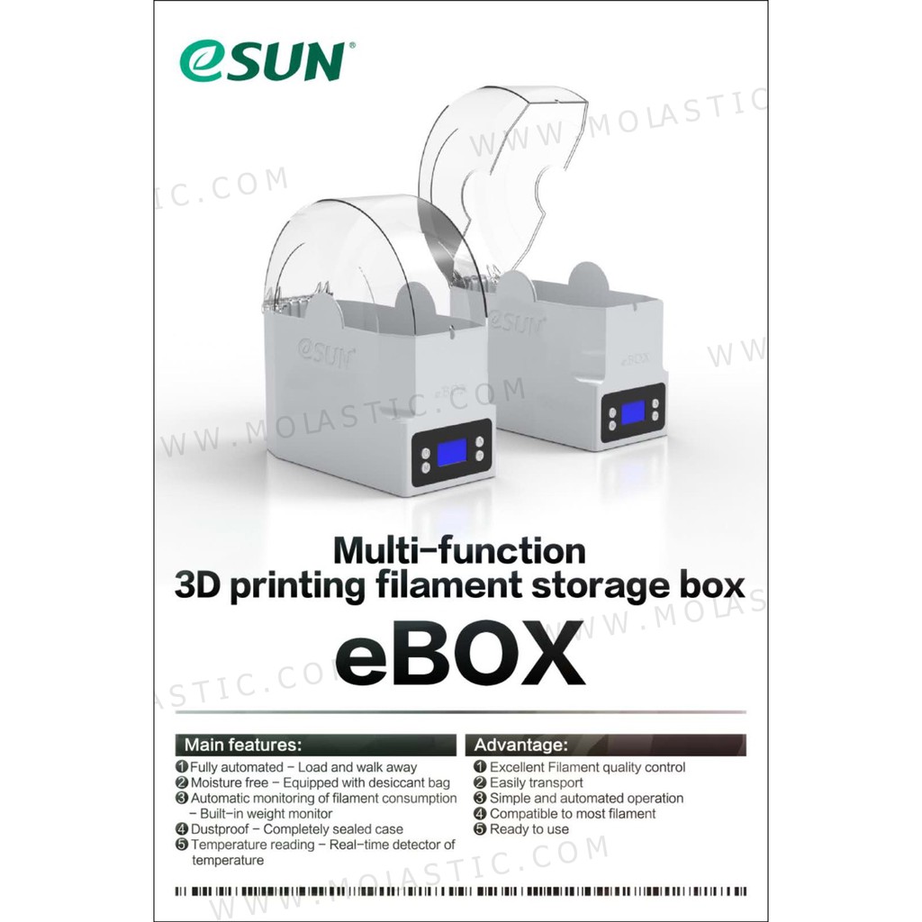 กล่องเก็บเส้น [eBox Lite] Filament eSun - 3D Filament Storage eBox by ...