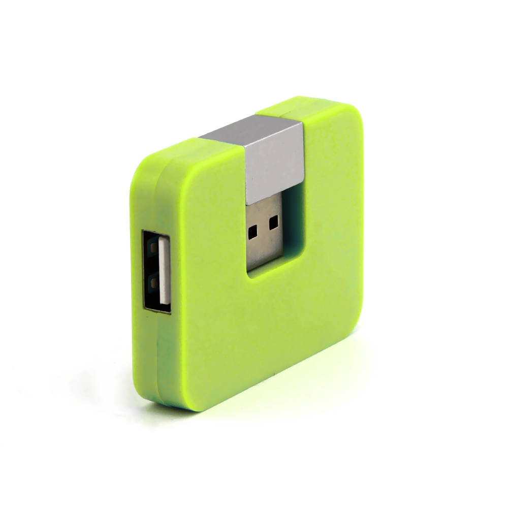 Usb 2.0 พับสแควร์ 4 พอร์ต HUB USB 2.0 พับสแควร์ 4 พอร์ต HUB สีดํา/สีขาว/สีเขียว/สีฟ้า/สีแดงหมุน USB Semiper รถ U Disk ชุดอุปกรณ์ Extension