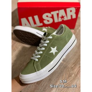 CONVERSE ONE STAR OX รองเท้าผ้าใบคอนเวิร์ส หนังกลับ รองเท้าผ้าใบแฟชั่น Unisex Size:37eu-45eu