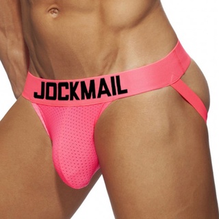 Jockmail กางเกงชั้นใน บิกินี่ ผ้าตาข่าย ระบายอากาศ เซ็กซี่ สําหรับผู้ชาย