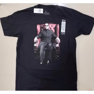 เสื้อยืดคอกลมcrew neckเสื้อภาพยนตร์ Matrix Reloaded ลิขสิทธิ์แท้S-4XL