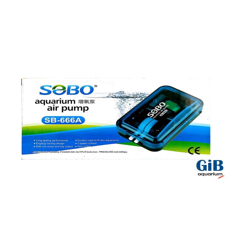 SOBO​ SB-666A ปั้มลมออกซิเจน 2 ทาง