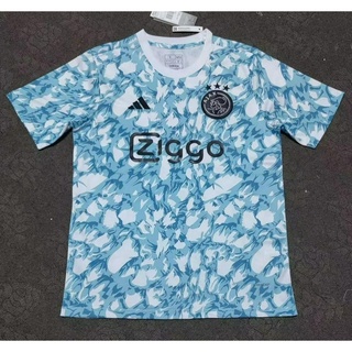 เสื้อกีฬาแขนสั้น ลายทีมชาติฟุตบอล Ajax Fan 2023-24 ชุดเยือน สําหรับผู้ชาย ไซซ์ S - 2XL