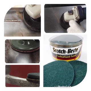 3M แผ่นจานขัดสก๊อตไบรต์ สีเขียว 4 นิ้ว Scotch-Brite™ Surface Conditioning Disc 4”