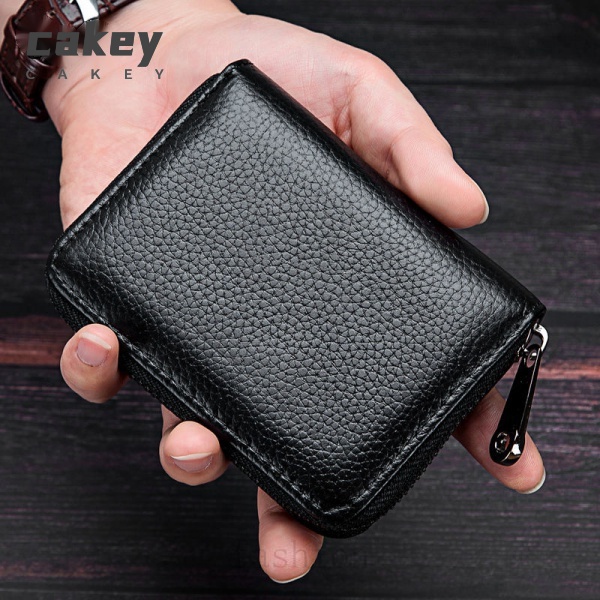 [พร้อมส่ง] กระเป๋าสตางค์หนัง ใบสั้น ใส่บัตรเครดิต บัตรเครดิต กันขโมย ขนาดเล็ก สําหรับผู้ชาย และผู้หญิง