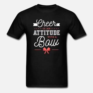 ใหม่ เสื้อยืดลําลอง แขนสั้น คอกลม พิมพ์ลาย Cheer Is An Attitude With A Bow Cheerleading สําหรับผู้ชาย 2022 DIY