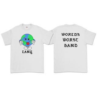 Lany - เสื้อยืด ลาย WORLD WORLD WORLD BAND (หน้า หลัง)