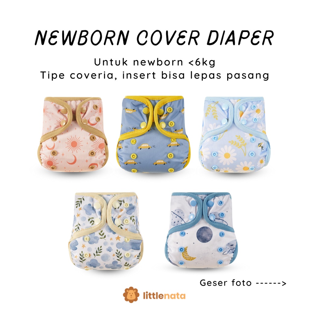 NEWBORN Clodi ชนิดปก | ผ้าคลุมเด็กแรกเกิด Little Nata | ผ้าอ้อมผ้า NATA LITTLE