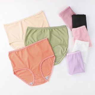 Underwearshop 5538# กางเกงในเอวสูง เนื้อผ้านิ่ม ยืดหยุ่นได้ดี ไซส์ใหญ่ เป้า 2 ชั้น เป้ารังผึ้ง