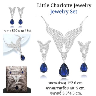 Jewelry Set ชุดต่างหูและสร้อยคอเพชร cz