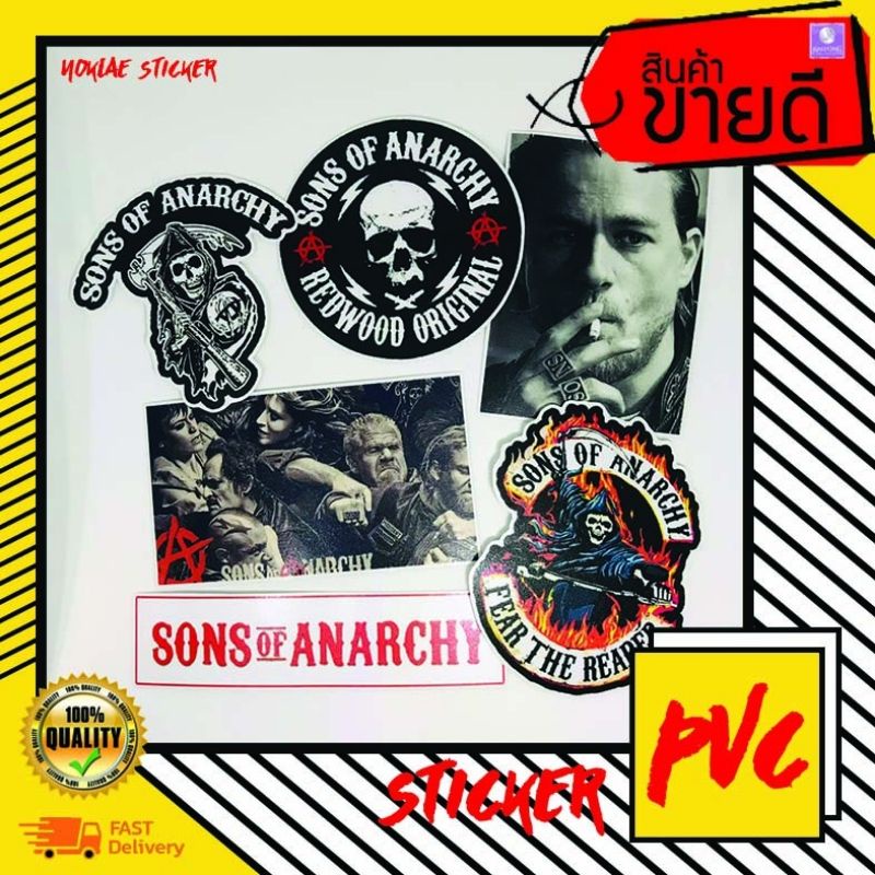 #Stickers #Sons Of Anarchy🔥#สติ๊กเกอร์PVC Sons Of เคลือบด้านกันน้ำ💯กันรอยอย่างดี
