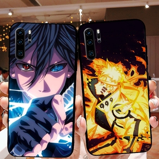 Huawei Y5 Y7 Y9 Prime P40 P50 P60 Pro 2018 2019 230411 เคสโทรศัพท์มือถือแบบนิ่ม ลายนารูโตะ Sasuke Kakashi สีดํา