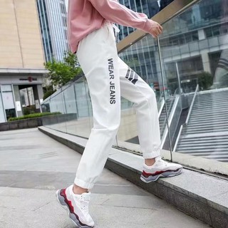 กางเกงขายาวชาย เอวยางยืด ขาจั๊ม ทรงหลวม กางเกงวิ่งใส่สบายงานดีราคาโรงงาน