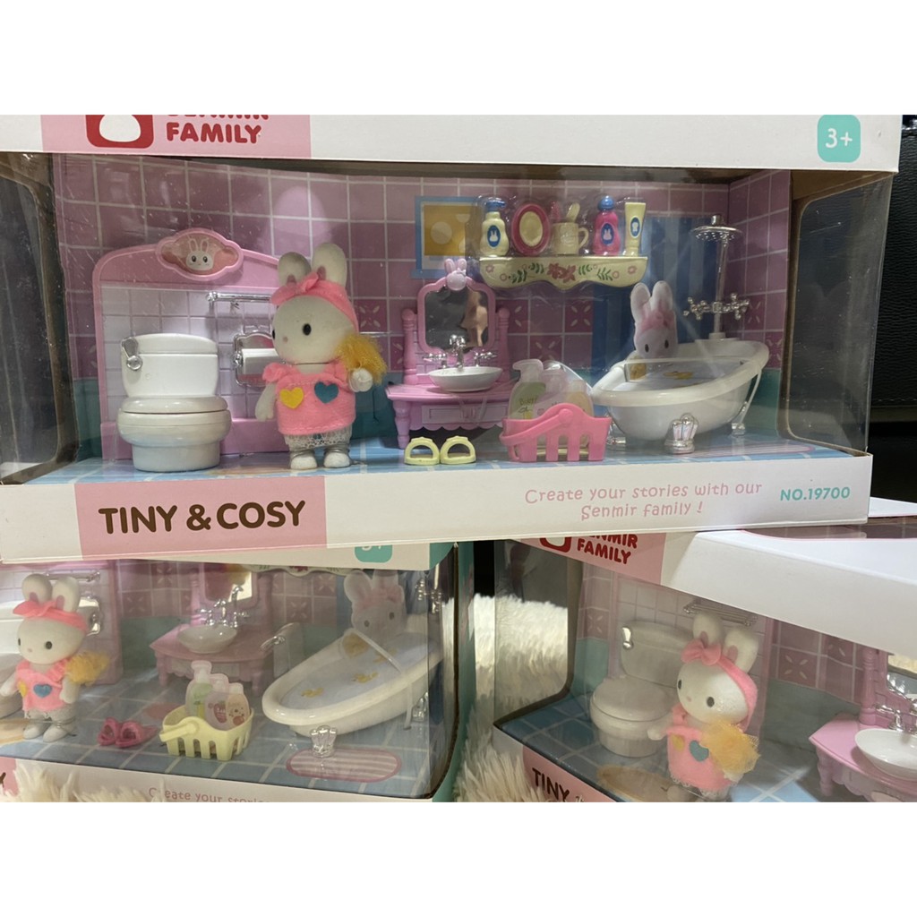 ของเล่น ของเล่นเด็ก บ้านกระต่าย บ้านกระต่ายชุดห้องน้ำ บ้านกระต่ายห้องน้ำ Rabbit Synvanian Silvanian 