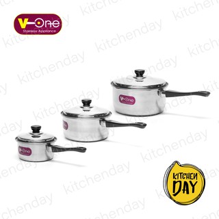 (4 ไซส์) หม้อด้าม V-one ชุดหม้อด้ามสแตนเลส หม้อด้ามอเนกประสงค์ Classic Series