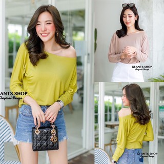 🌸[[ขายถูกมาก]]🌸Gi-ants​ ✨เรย่อน เสื้อคอปาดแขนยาวจั้ม ทรงปีก ค้างคาว​ CARDIGAN_NISTA​