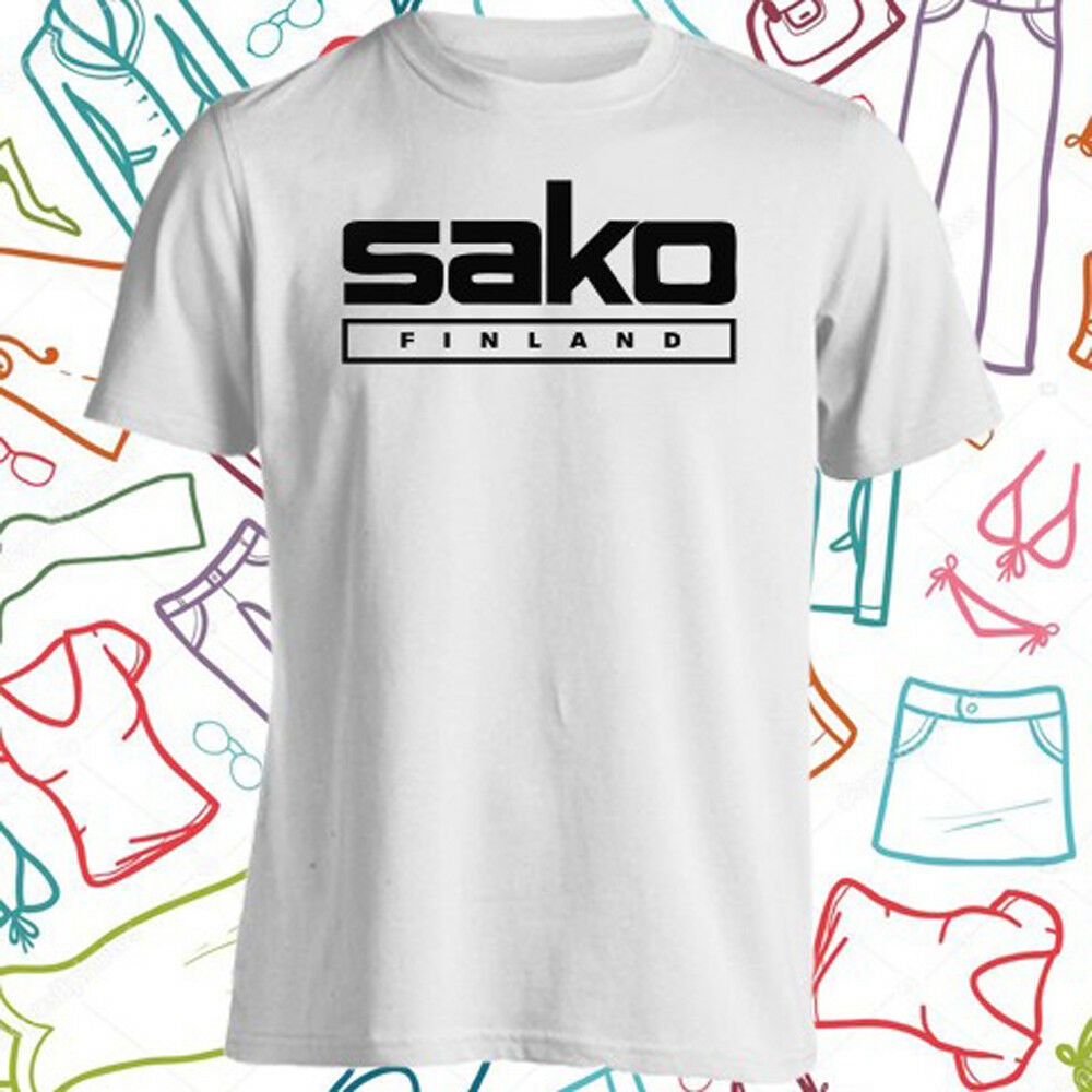 Sako Finland Pistols Riffle Logo เสื้อยืดสีขาวผู้ชาย
