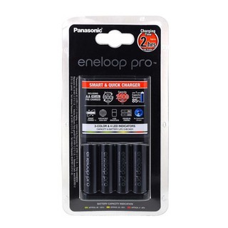 QUICK CHARGER KIT PANASONIC ENELOOP PRO 3 COLOR LED INDICATORS+PANASONIC ENELOOP PRO AA4 2450mAh