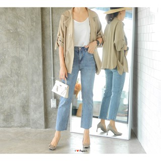 PAPARS  เสื้อคลุมคอปก แขนยาว ผ้าดี